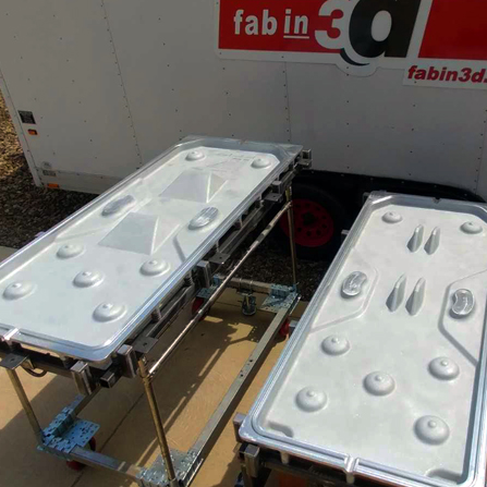 Large roto cut from aluminum at fab in 3d